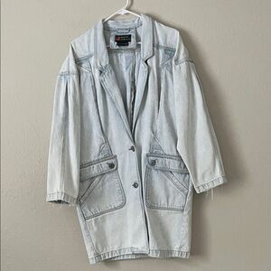 Vintage Andy Johns Acid Washed Denim Jacket in Size M
